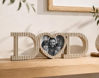 Papa foto letters, 3D letters voor papa