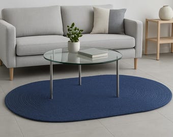 Tappeto rotondo in iuta – Decorazione per pavimenti rustica ed ecologica intrecciata a mano