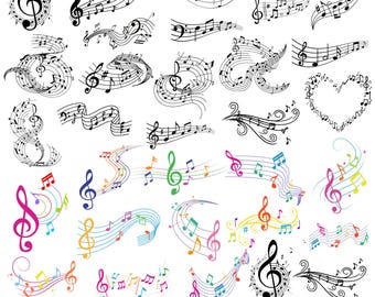 Pakiet nut muzycznych SVG, Clipart nut muzycznych, Nuty muzyczne SVG, Nuty muzyczne SVG, Nuty muzyczne PNG, Pliki Cricut Cut, Natychmiastowe pobieranie