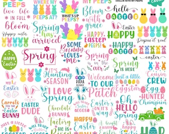 60 Easter SVG Bundle, Happy Easter SVG, Easter Quotes Svg, Easter Bunny Svg, Easter Egg Svg, Spring Svg,Easter Kids Svg,SVG Files for Cricut