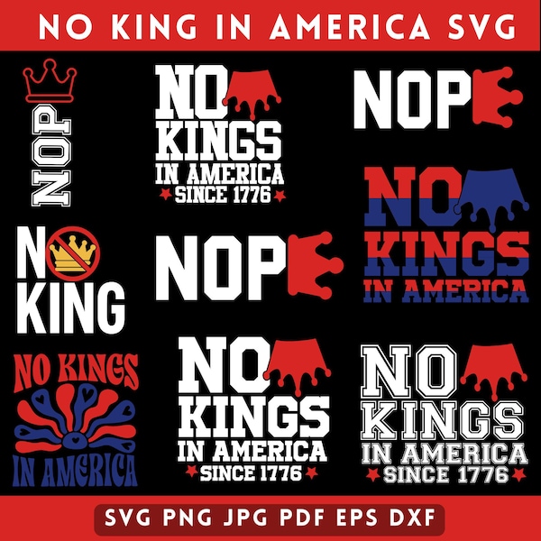 No Kings in America bundle PNG,Digital Download, Patriotic Democracy PNG,no kings svg, No Kings in America Sign,Not my President,