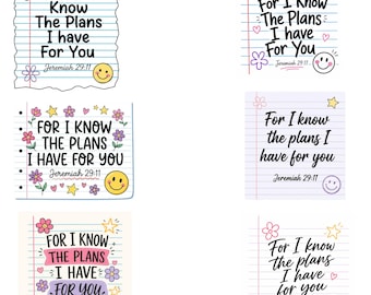 For I Know The Plans I Have For You, Back to School SVG PNG Christian School Faith School Verse Design, Jeremiah 29:11 png (Download)