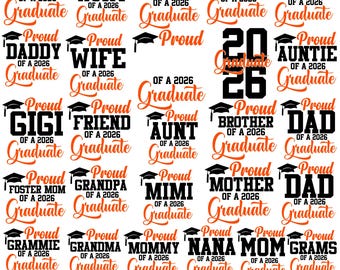 30 Proud Graduate 2026 Svg Bundle, Graduation Svg png,Class of 2026svg, Graduation Family Svg, 2026 Graduation SVG, Proud Graduate FamilySVG