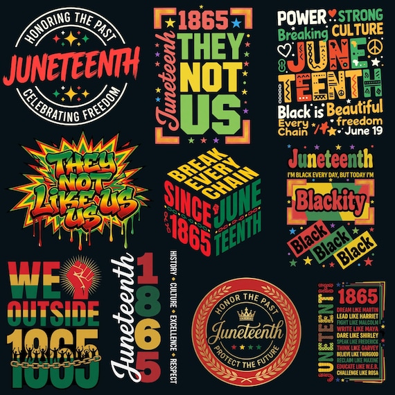 Juneteenth Bundle PNG, Juneteenth 1865 Png, They Not Like Us Png, Emancipation Day Png, Juneteenth Shirt Png, Black Freedom Sublimatio
