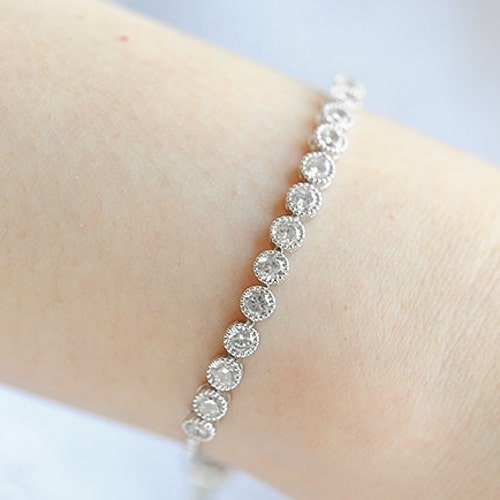 Bridal Rose Gold Bracelet Wedding Bracelet Bridal Jewelry Etsy