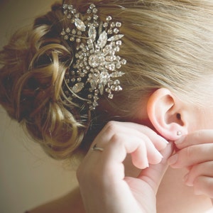 Crystal Bridal Hair Comb, Rhinestone Wedding Hair Comb, Swaorvski Hair Accessories, Vintage Style Hairpiece, Art Deco Bridal Hair, FANCY