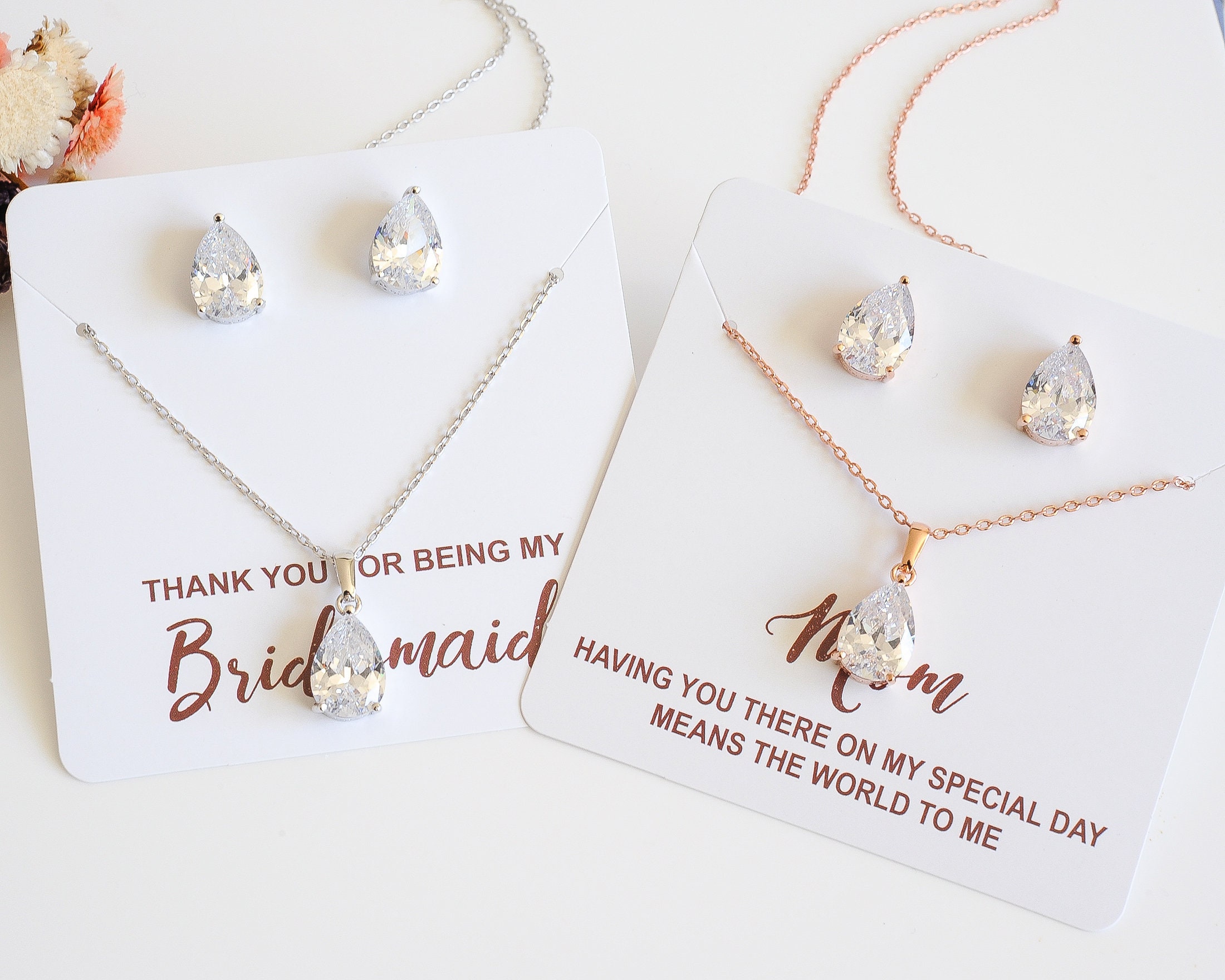 Buy Rose Gold Wedding Jewelry Sets, Halo Crystal Wedding Necklace Set,  Wedding Jewelry Set, Bridesmaid Jewelry Set, Ansley Rose Gold Jewelry Set  Online in India - Etsy