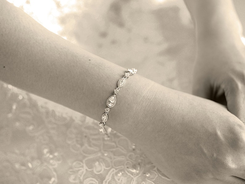 Bridal Bracelet Wedding Bracelet Rose Gold Bridal Bracelet Etsy