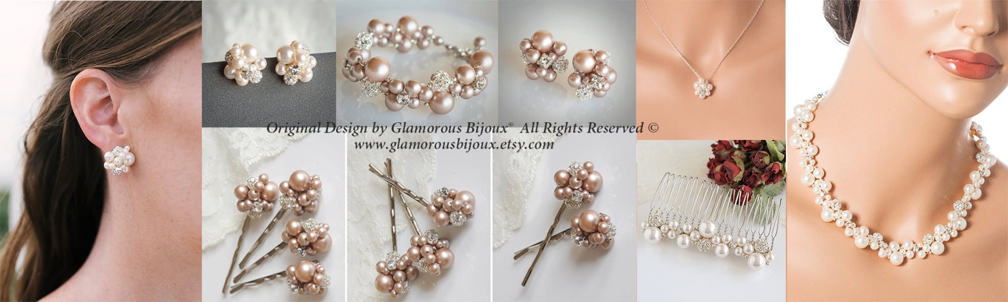 【TATIANA】Graceful Swarovski Pearl+Shine Tinsel Necklace TATIANA】Graceful Swarovski Pearl+Shine Tinsel Necklace