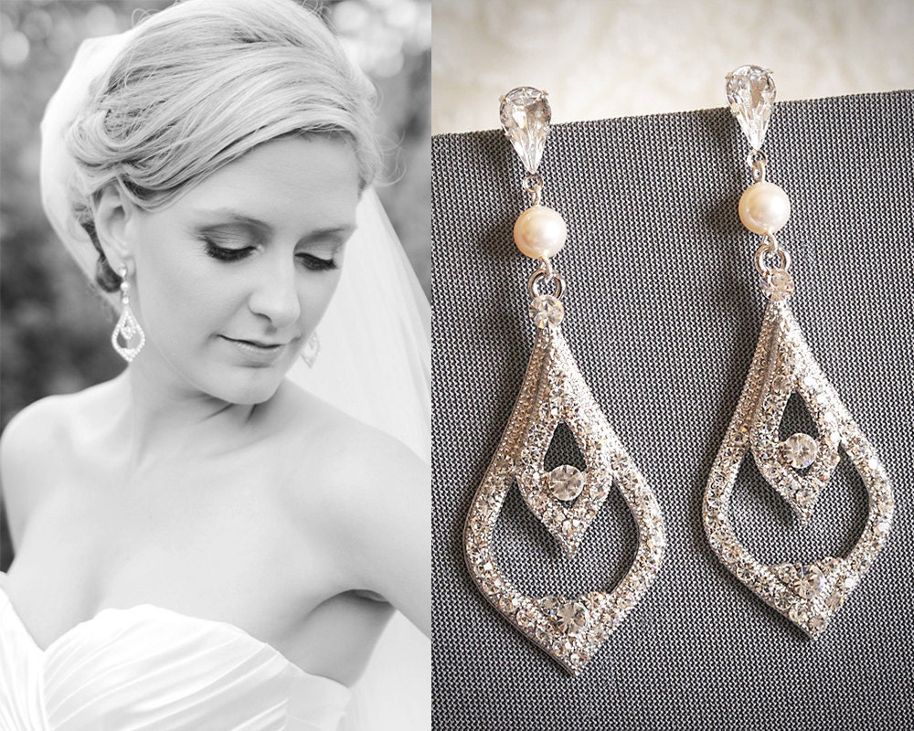 Drop Boho Royal Blue Earrings Jewelry / Light Blue Art Deco Bridal Earrings  - Shop LEFIREL' Earrings & Clip-ons - Pinkoi
