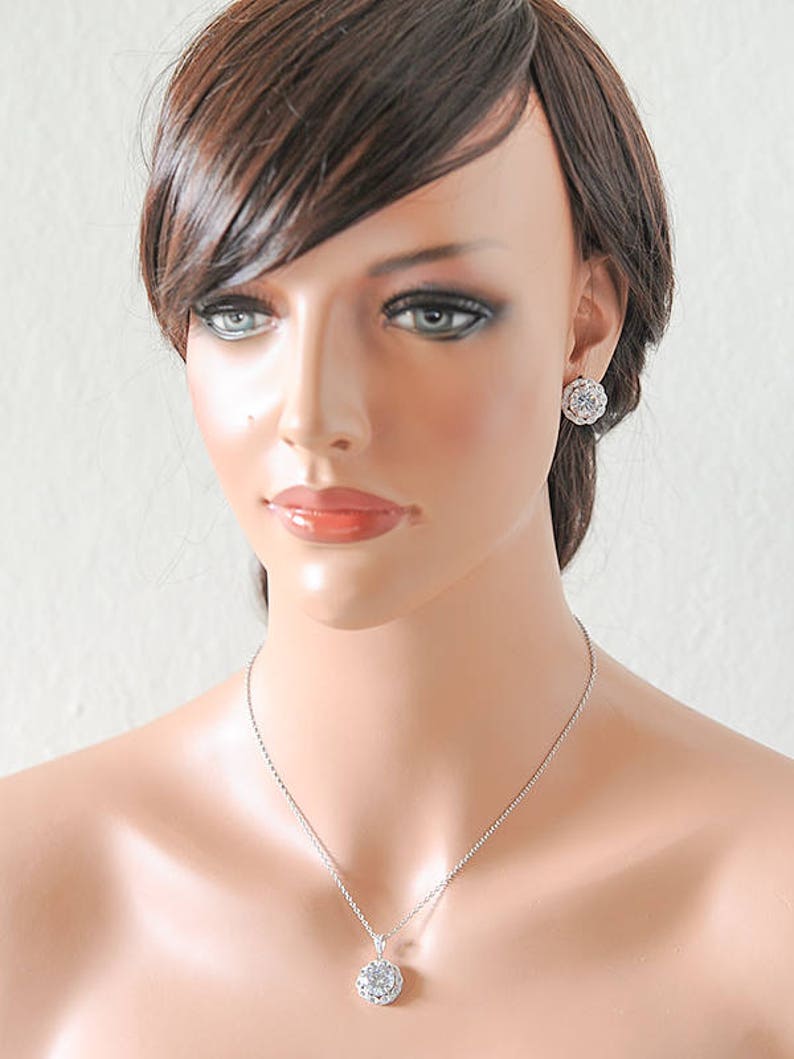 Bridal Jewelry SET Rose Gold Wedding Jewelry Set Crystal Etsy