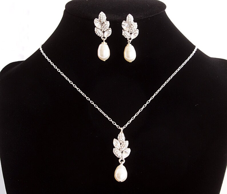Wedding Bridal Jewelry SET Vintage Style Filigree Leaf Bridal Etsy