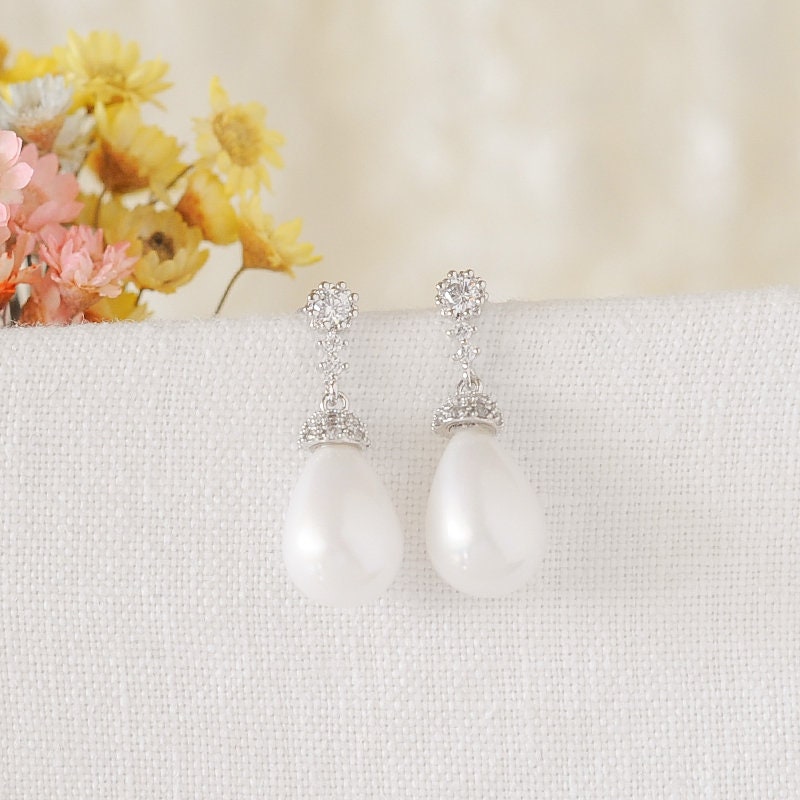 Bridesmaid Earrings Bridesmaid Jewelry Crystal Dangle | Etsy