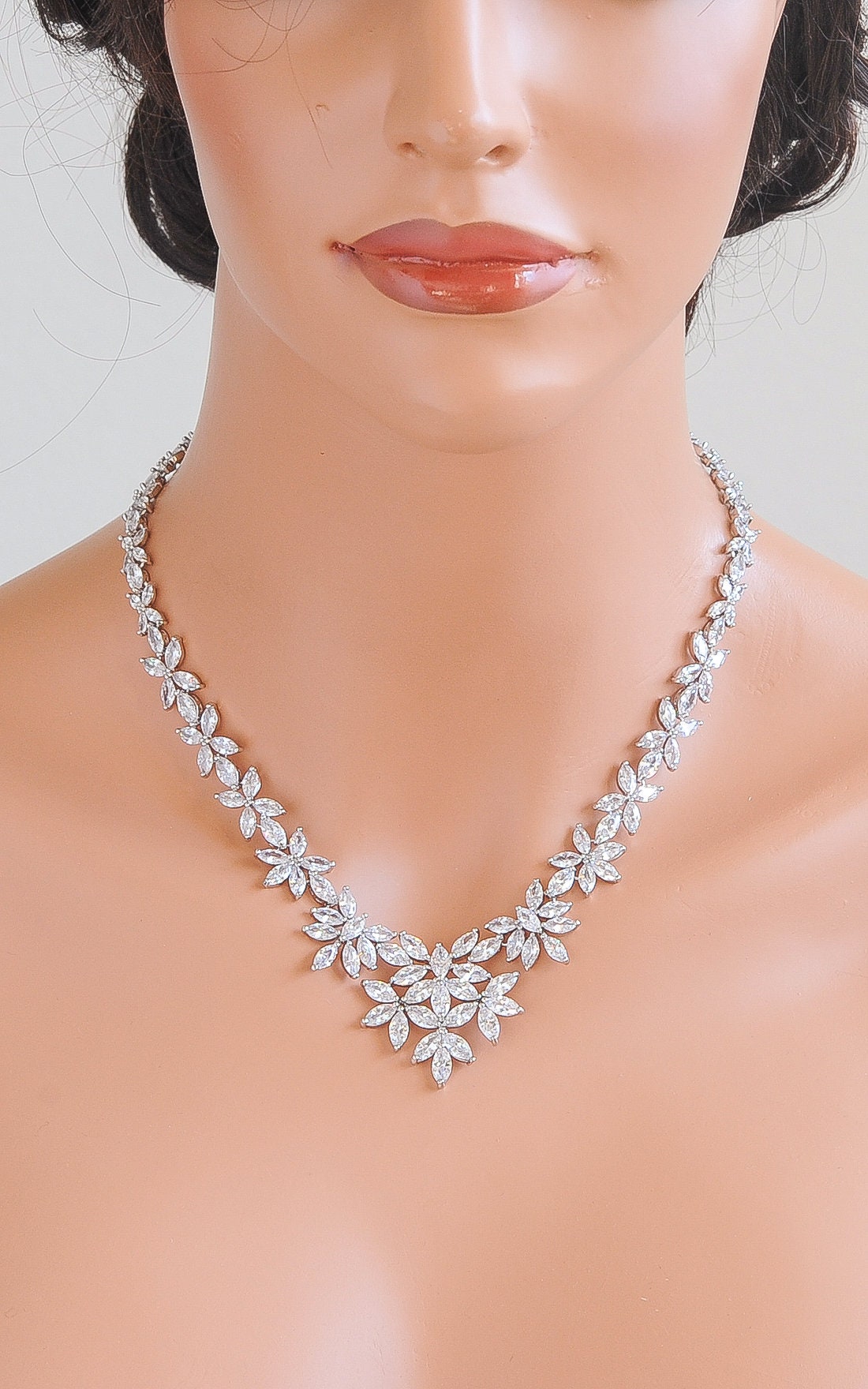 Rose Gold Charcoal Crystal Necklace