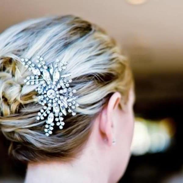 Braut Haarkamm, Vintage Stil Hochzeit Haarkamm, Kristall Haarkamm, Hochzeit Haarschmuck, Art Deco Strass Braut Haarkamm, FANCY