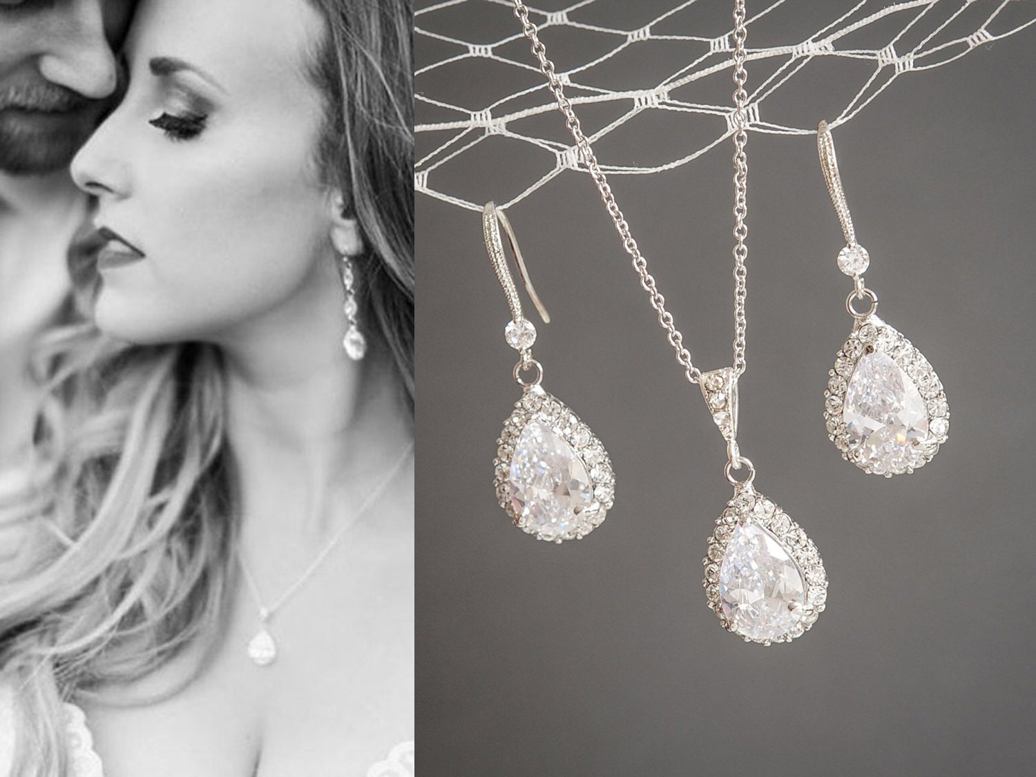 Wedding Jewelry SET Crystal Bridal Jewelry Set Wedding Etsy