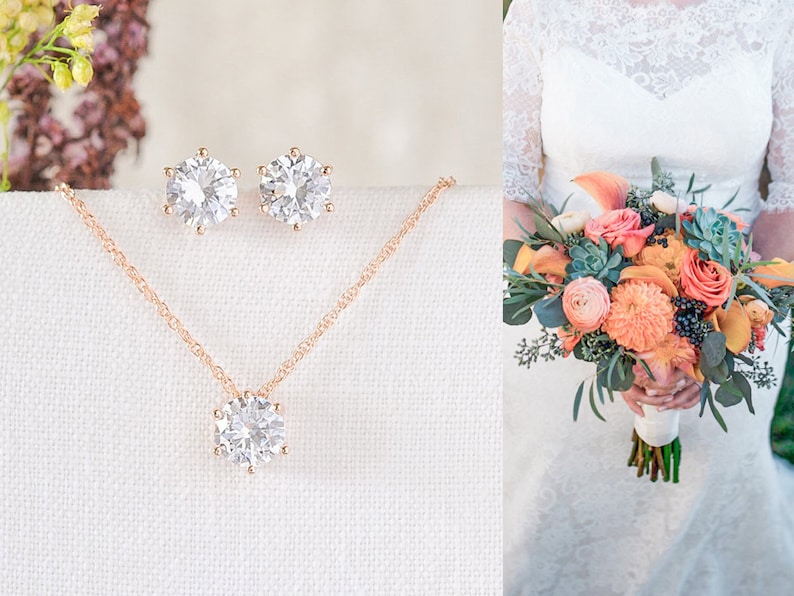 rose gold jewelry bridesmaid