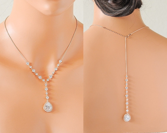 Rose gold back necklace online