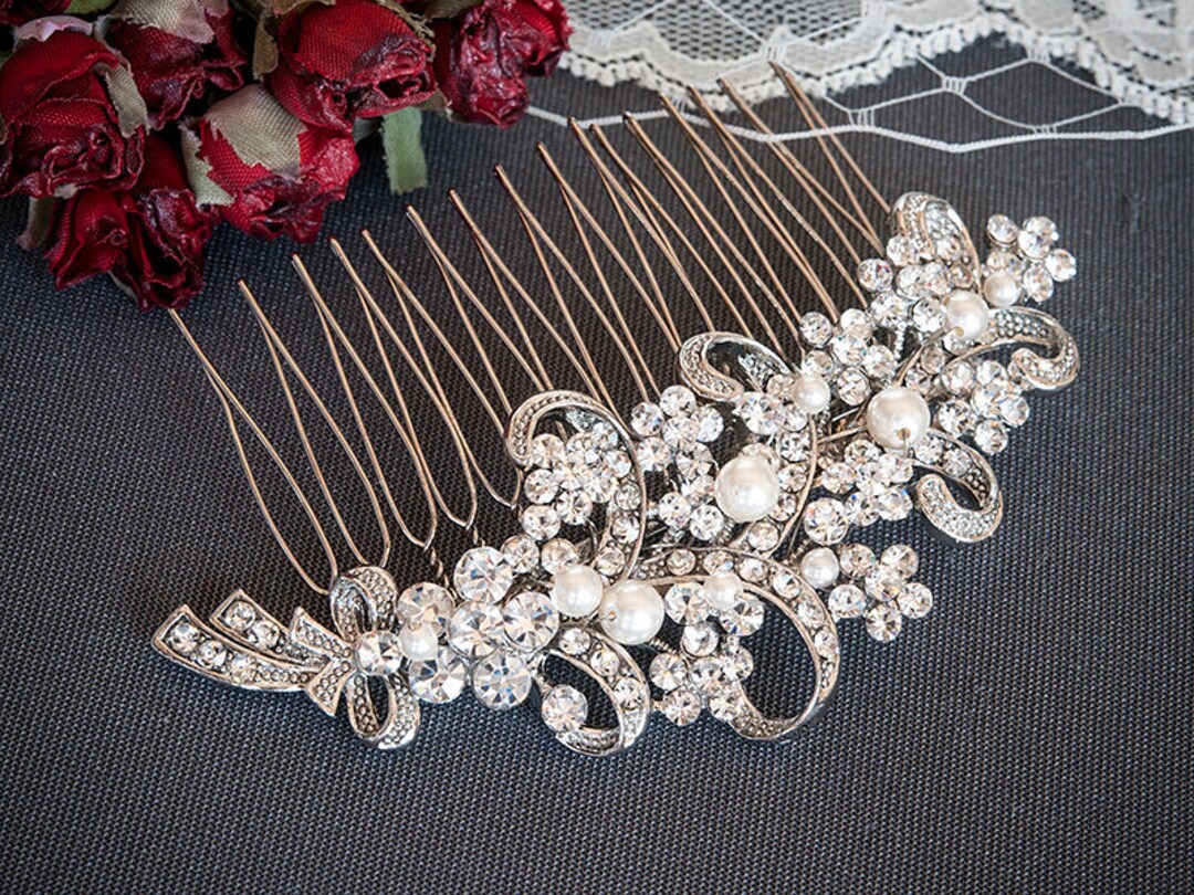 Wedding Hair Accessories, Bridal Crystal Hair Comb, Victorian Style ...