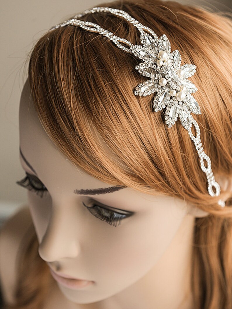 Crystal Bridal Hair Accessories Swarovski Pearl Wedding Etsy