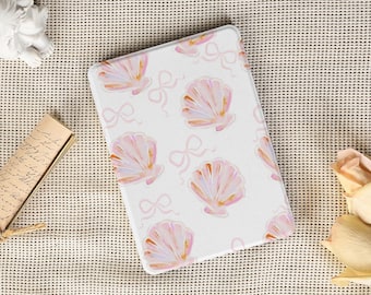 Pale Pink Watercolor Shell and Bow Kindle Protective Case for Kindle 11th 2024 6", Paperwhite 12th 7" 2024, Kindle Scribe 2024, Kobo Case