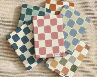 Colorful Checkerboard Kindle Protective Case for Kindle 11th 2024, Paperwhite 12th 7" 2024, Scribe 2024,Colorsoft 7" 2024,Kobo,Magnetic Back