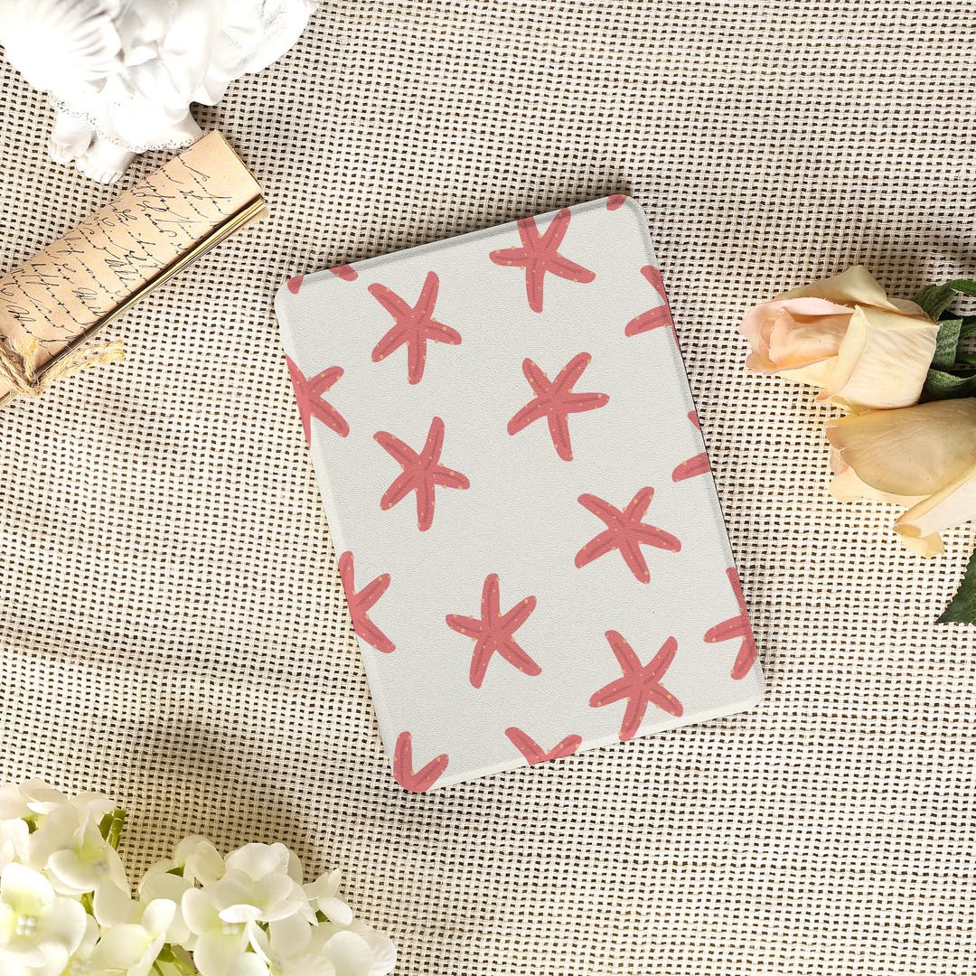 Minimalist Pink Starfish Pattern Kindle Protective Case for Kindle 11th ...
