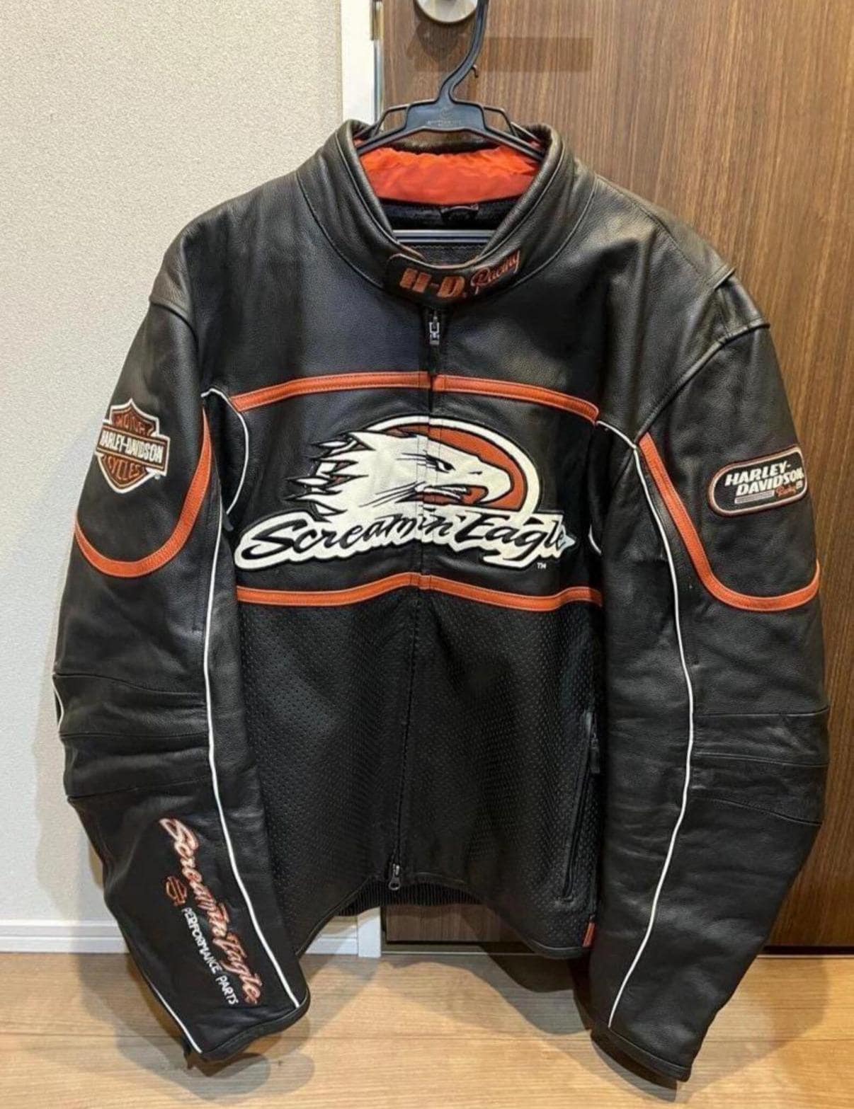 Harley Davidson Screamin Eagle Leather Jacket Genuine Cowhide