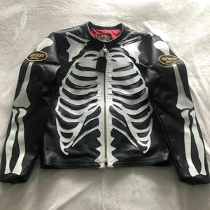 Vanson Skeleton Leather Jacket - Etsy