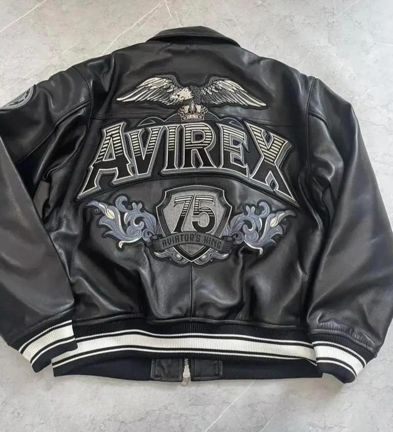 Blouson aviateur en cuir noir Aviator King 75 fait main en cuir de vachette véritable pour homme, cadeau de Style aviateur vintage pour homme image 1