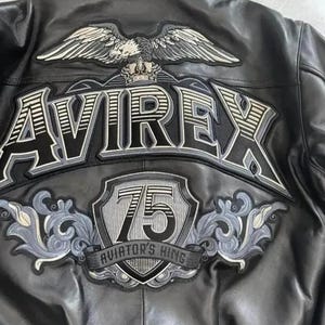 Blouson aviateur en cuir noir Aviator King 75 fait main en cuir de vachette véritable pour homme, cadeau de Style aviateur vintage pour homme image 3