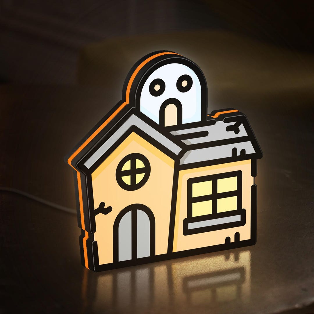 Haunted House LED Lightbox - Halloween Fantasy Phantom Castle Decor ...