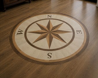 Compass Rose Floor Medallion Mainland