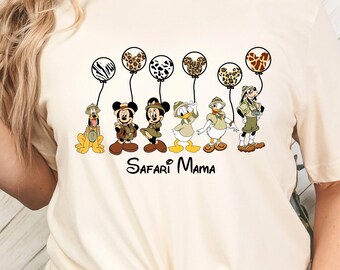 Safari Disney Shirt, Animal Kingdom Family Matching Tee, Mickey Minnie Safari Top, Animal Print Balloon Shirt, Disney Trip Outfit