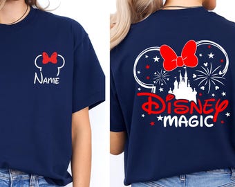 Custom Disney Family Shirts • Disney Magic Shirt • Personalized Name Mickey Style Tee • Matching Disney Trip Shirts