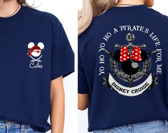 Custom Pirate Disney Trip Shirts • Family Vacation 2026 Tees • Personalized Pirate Crew T-Shirt • Matching Disney Cruise Shirts