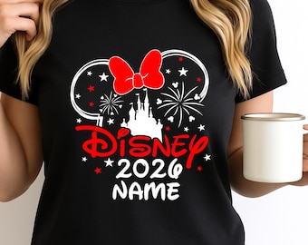 Custom Disney Family Shirts 2026 • Personalized Mickey or Minnie Tee • Matching Disney Vacation Outfits • Disney Squad Shirts