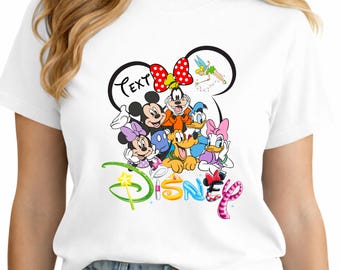 カスタムディズニーファミリー旅行シャツ • パーソナライズされたミッキーミニーTシャツ • ディズニーバケーション2026衣装 • カスタムネームファミリーシャツ