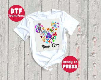 Colorful Mickey Disney DTF Transfer • Best Day Ever Print • Vibrant Ready to Press Design • Custom Name Option ,Custom Disney DTF