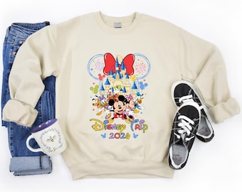 Disney Trip 2026 Shirts Family Matching Vacation Tee Castle Fireworks Outfit Mickey Minnie Goofy Donald Daisy Pluto Castle Top