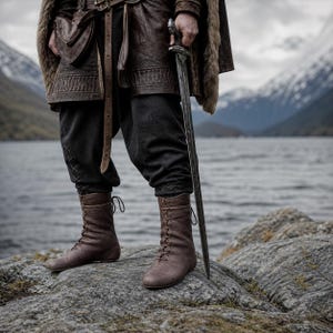 Vikingamedeltidsstövlar – Renässansriddare Cosplay-skor, LAJP-piratskor för män och kvinnor