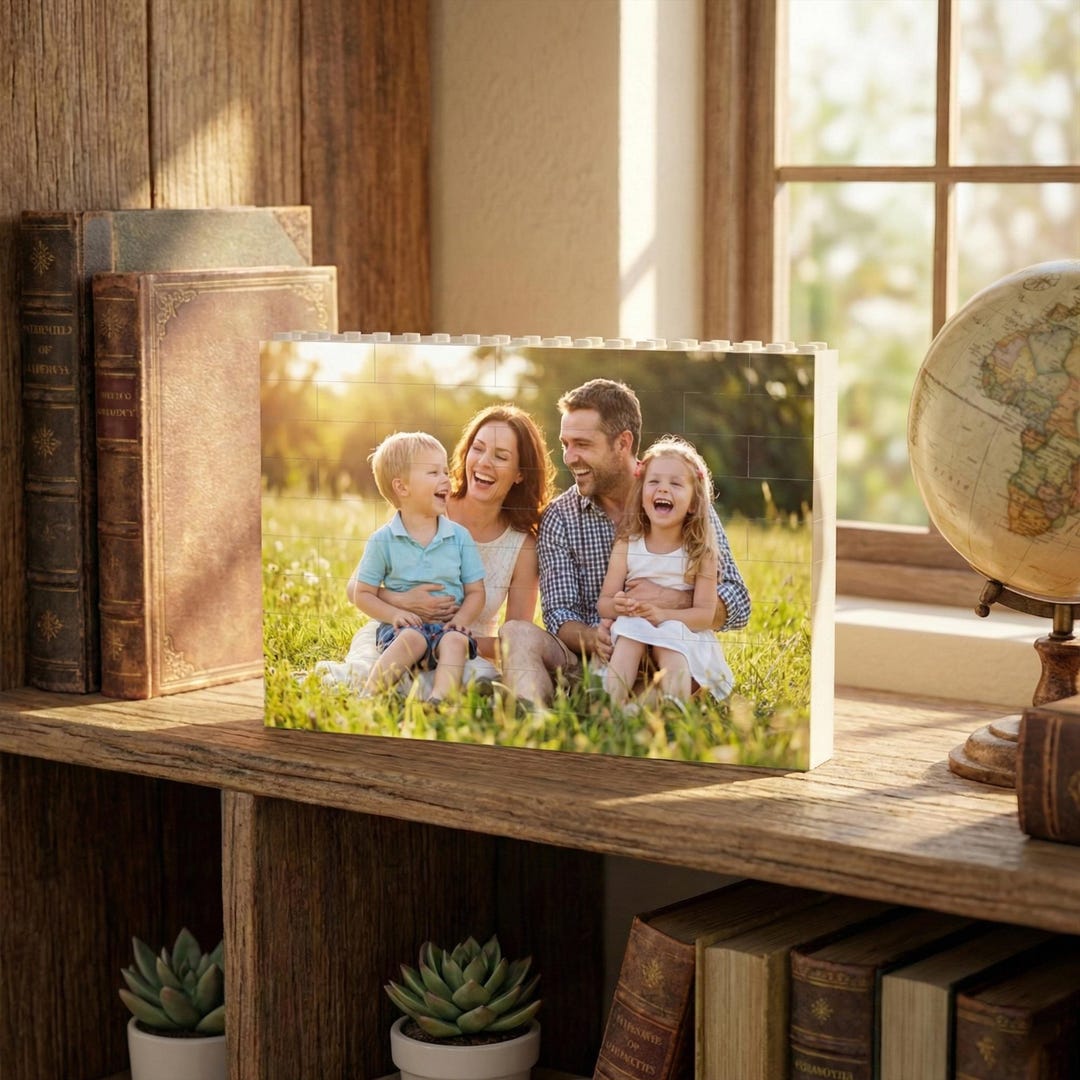 Personalized Family Photo Building Block Frame, Custom Brick Picture ...
