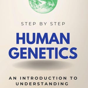 May include: Book cover with the title "HUMAN GENETICS" in large blue letters. The book's subtitle reads "AN INTRODUCTION TO UNDERSTANDING DNA, GENES, AND EVOLUTION." A green globe graphic is at the top. The author's name, Tom Lewis, is at the bottom.