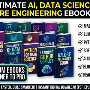 Paquete definitivo de libros electrónicos sobre IA y ciencia de datos: 20 guías tecnológicas premium en PDF sobre aprendizaje automático, Python e IA generativa.