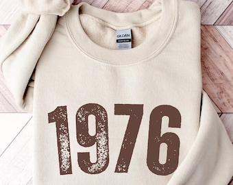 50th Birthday Sweatshirt, 1976 Sweatshirt, 50th Birthday Gift, Birthday Gift for Men, Distressed 1976 Sweater, Vintage 1975 Birthday Shirt