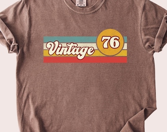 1976 Vintage Birthday Gift Tee, Retro Style, 50th Birthday for Women, Vintage 1976 T-Shirt, Comfort Colors 50th Birthday Gift, Father Gift