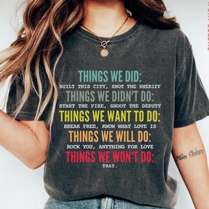 Camiseta Comfort Colors® "Cosas que no queríamos, no haremos", camiseta retro vintage, camiseta de igualdad, camiseta de protesta y resistencia