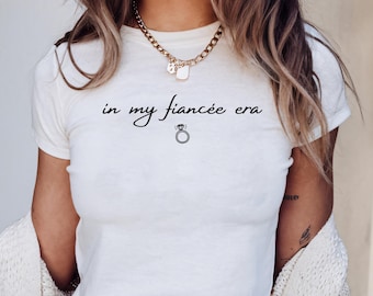 Camiseta para bebé "En mi era de prometida", camiseta de compromiso, camiseta para bebé "Futura Sra.", regalo de compromiso, camiseta para despedida de soltera, camiseta para la novia