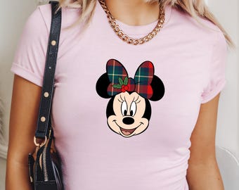 Camiseta infantil clássica da Minnie Mouse, camiseta da Minnie, camiseta da Minnie da Disneylândia, camiseta de aniversário da Minnie, roupa moderna estilo anos 2000