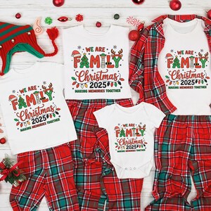 2025 Christmas Crew Sweatshirt, We Are Family Christmas, Family Christmas Tops, Festive Holiday Shirt, Christmas Party Tee, Xmas Bodysuit